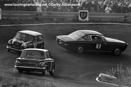 nr.83.Jan Johansson – Fiat 2300 S coupe, nr.52.Julien Vernaeve – BMC Mini Cooper S, nr.61.John Whitmore – Ford Lotus Cortina