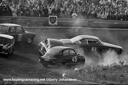 Nr.83.Jan Johansson – Fiat 2300 S coupe, nr.43.Gösta Karlsson (S) – Saab 96 Sport, nr.45.Sigvard Johansson – Saab 96 Sport, nr.60.Henry Taylor – Ford Lotus Cortina.