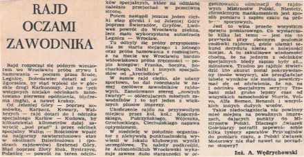 9 Rajd Dolnośląski - Motor 24/1965