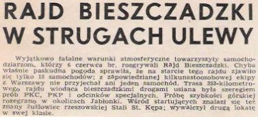 Rajd Bieszczadzki - Motor 25/65