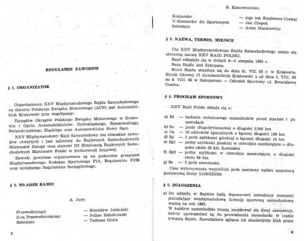 Rajd Polski - 1965r