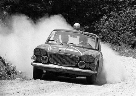 Giorgio Pianta i P. della Morte na samochodzie Lancia Flavia coupe.