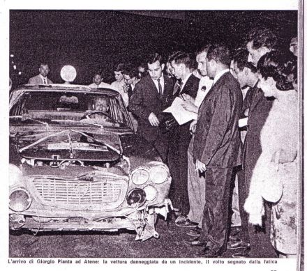 Giorgio Pianta i P. della Morte na samochodzie Lancia Flavia coupe.