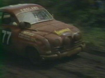 Pat Moss-Carlsson i Elizabeth Nyström na samochodzie Saab 96.