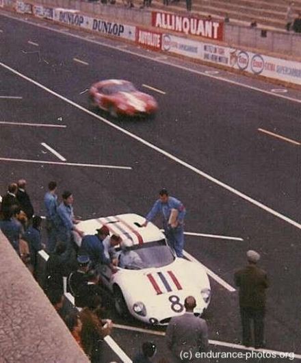 Jo Siffert i Jochen Neerpasch na samochodzie Maserati Tipo 65