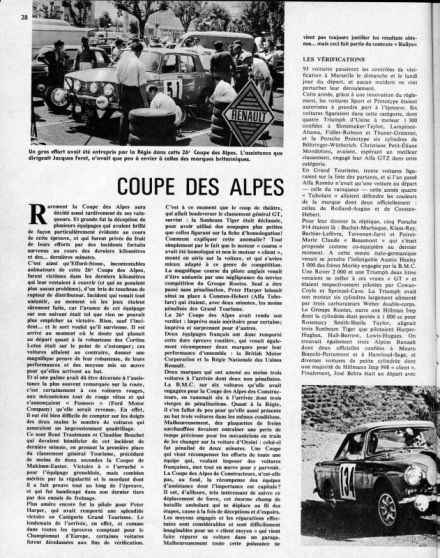 26 Rallye Coupe des Alpes