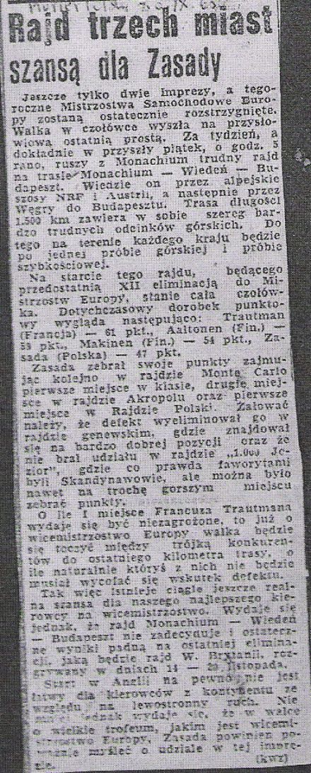 3 Rajd Monachium-Wiedeń-Budapeszt