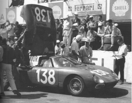 Sergio Bettoja, Andrea de Adamich, Mario Casoni na samochodzie Ferrari 250 LM
