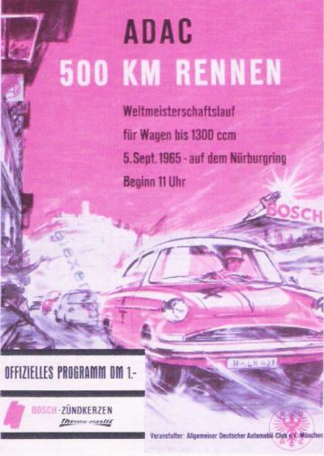 500km Nürburgring (D). 18 eliminacja.  5.09.1965r.