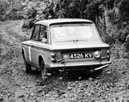Tiny Lewis i R.Turvey na samochodzie Hillman IMP.
