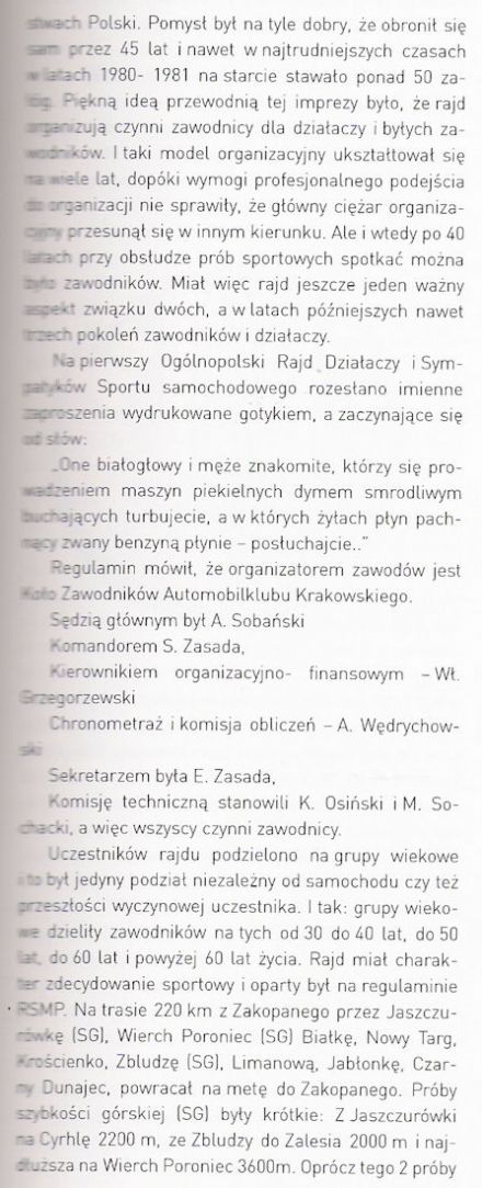 I Ogólnopolski Rajd Działaczy i Sympatyków Sportu Samochodowego.  12.11.1966r.