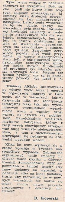 Łańcut. 3 eliminacja.  9.10.1966r.