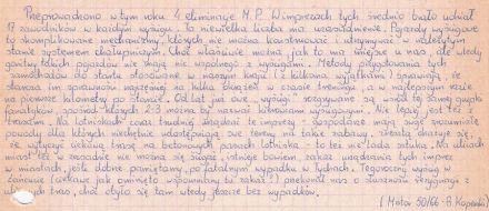 Podsumowanie sezonu – 1966r.