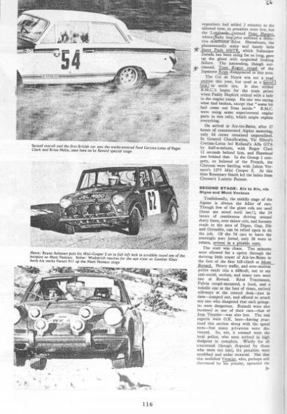 27 Rallye Coupe des Alpes (F). 12 eliminacja.  5-9.10.66r.