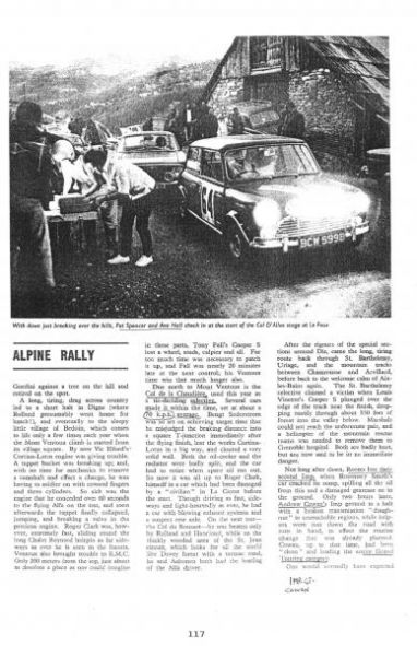27 Rallye Coupe des Alpes (F). 12 eliminacja.  5-9.10.66r.