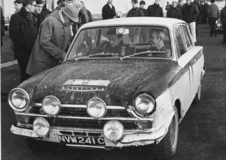 Jim Clark i Brian Melia – Ford Lotus Cortina.