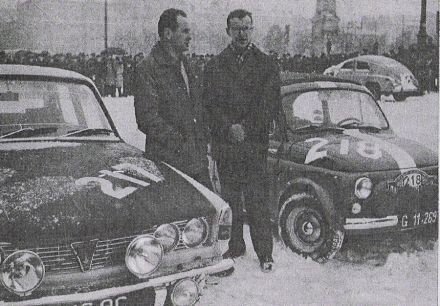 Ostatnie chwile przed startem. Nr.217.Sobiesław Zasada i Adam Wędrychowski – Rover 2000, nr.218.Gunther Schorn i Gunther Janger – Steyr Puch 650TR.