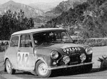 Rauno Aaltonen i Tony Ambrose – BMC Mini Cooper S.