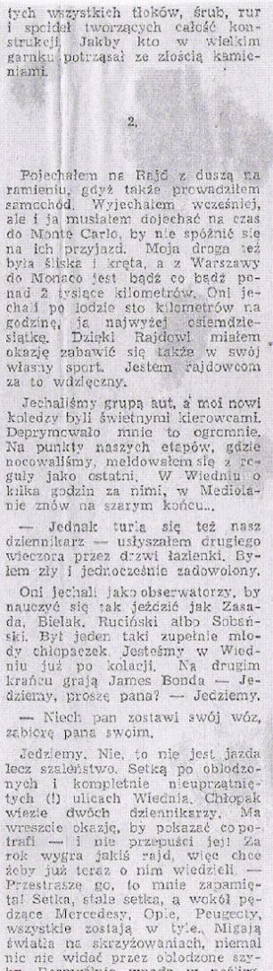 35 Rallye  Monte  Carlo (MC). 1 eliminacja.  14-21.01.1966r.