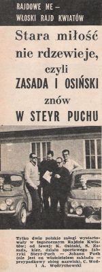 6 Rally dei Fiori – San Remo (I). 3 eliminacja.  24-26.02.1966r.