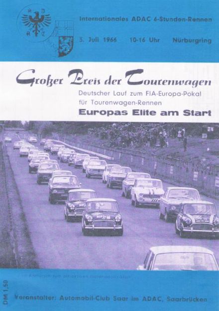 6 h Nurburgring - Grosser Preis der Tourenwagen. 5 eliminacja.  3.07.1966r.