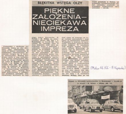 Błękitna wstęga Olzy.  2.10.1966r.