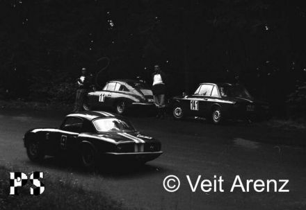 Nr.9.Per Brandström – Lotus Elan, nr.141.Franz Josef Obel – Lancia Fulvia, nr.11.Bernd Seidel – Porsche