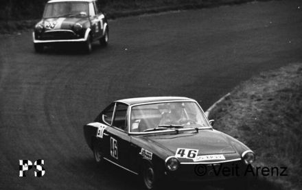 Nr.46.Franz Schwan – Glas 1204 TS, nr.69.Dadobert Swensson – Austin Mini Cooper S.