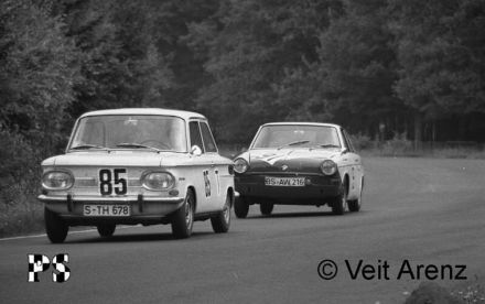 Nr.85.Gerhard Wiedemann – NSU Prinz 1000, nr.91.Dieter Bahnhorst – BMW 700 S.