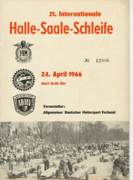 21 Halle-Saale-Schleiferennen. 1 eliminacja.  23-24.04.1966r.