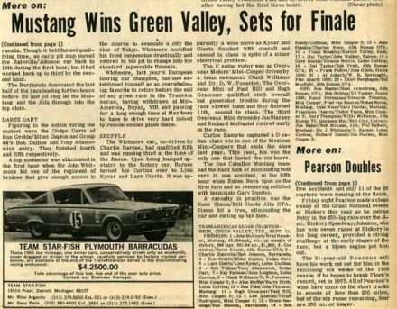Green Valley. Pan America Endurance Race. 6 eliminacja.  9-11.09.1966r.