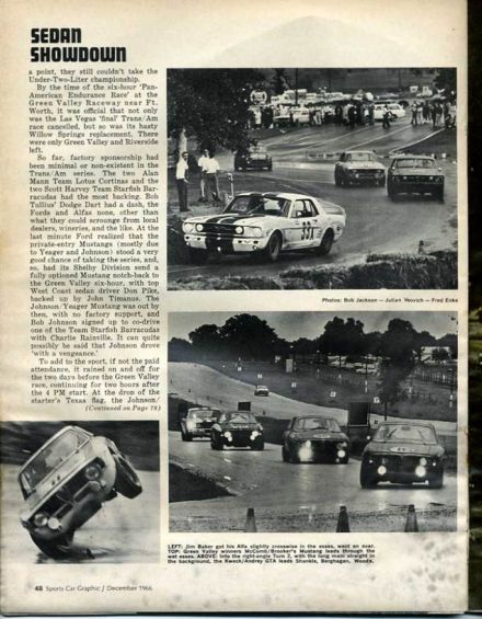 Green Valley. Pan America Endurance Race. 6 eliminacja.  9-11.09.1966r.