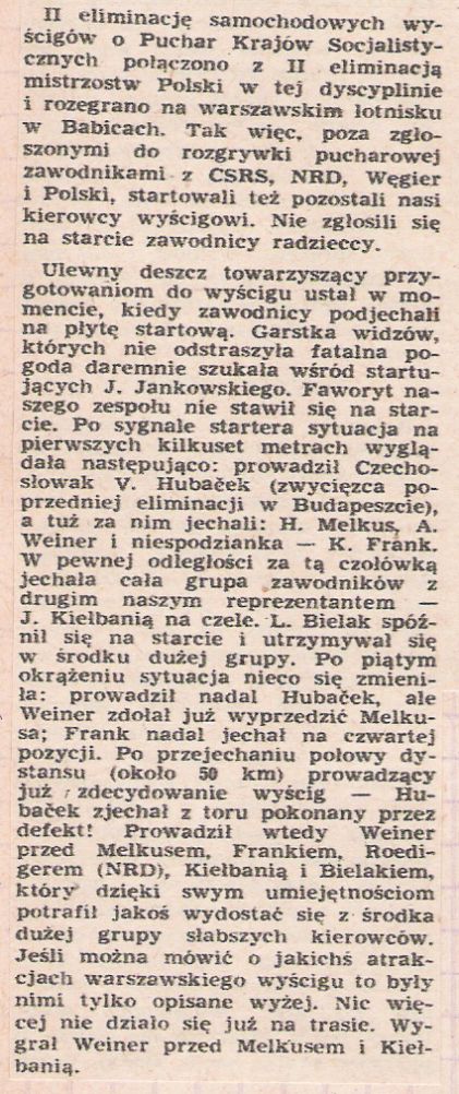 Warszawa (PL). 2 eliminacja.  25-26.06.1966r.