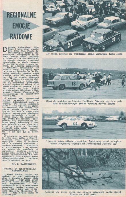 Rajd Łódzki 1967r.