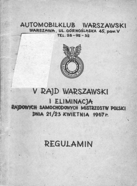 5 Rajd Warszawski - 1967r