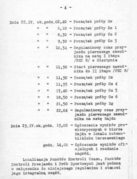 5 Rajd Warszawski - 1967r