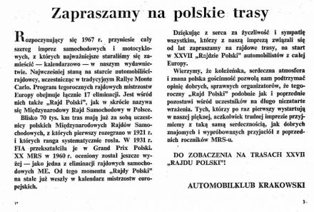 Rajd Polski - 1967r