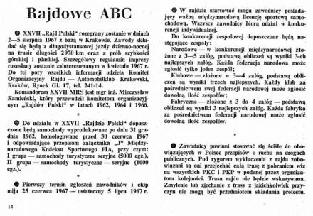 Rajd Polski - 1967r.