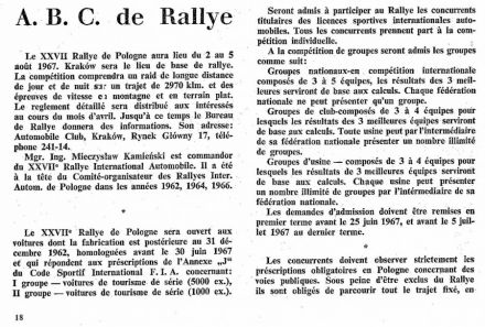 Rajd Polski - 1967r