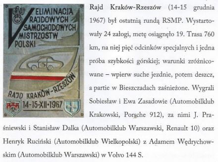 Rajd Kraków-Rzeszów - 1967r