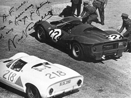 Nr.218.Hans Herrmann (D) / Jo Siffert (CH) – Porsche 910/8, nr.224.Nino Vaccarella i Ludovico Scarfiotti – Ferrari 330 P4.