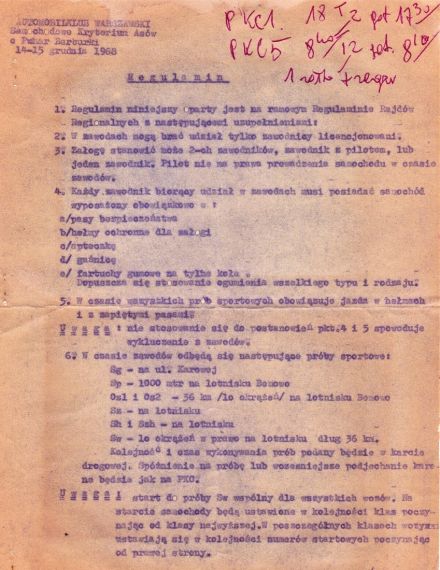 Rajd Barburka - 1968r.
