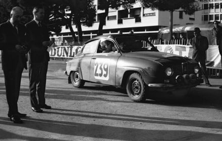 Kurt Simonsen i Staffan Elm – Saab 96 V4.