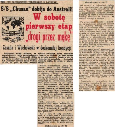 Maraton Londyn - Sydney 1968r