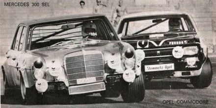 Hans Heyer – Mercedes Benz 300 SEL, Jean Ragnotti – Opel Commodore.