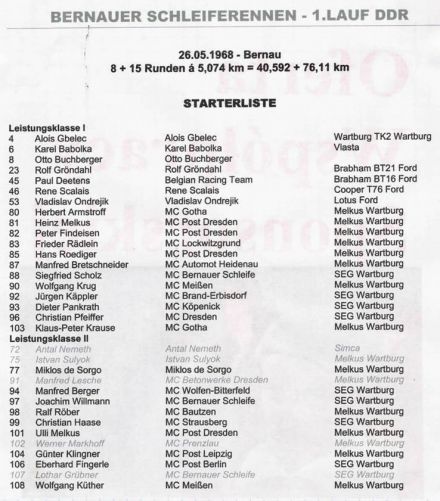 Bernau - W.M.NRD. 1 eliminacja 1968r
