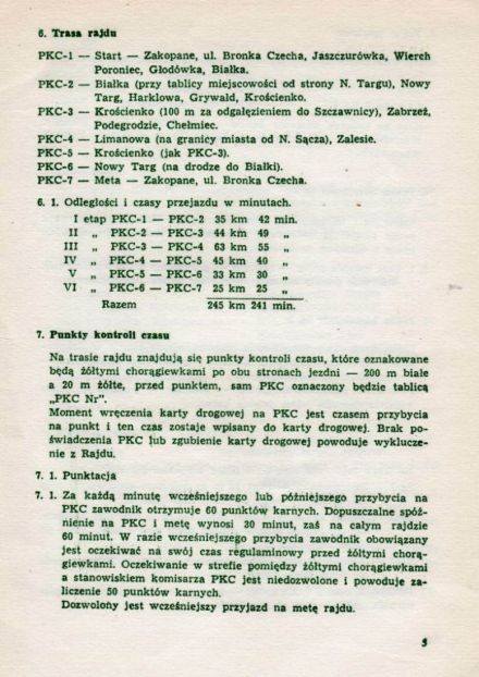 4 Rajd Żubrów - 1969r