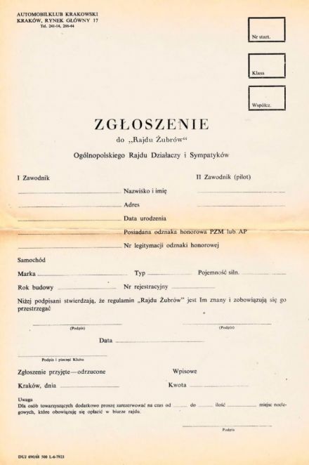 4 Rajd Żubrów - 1969r