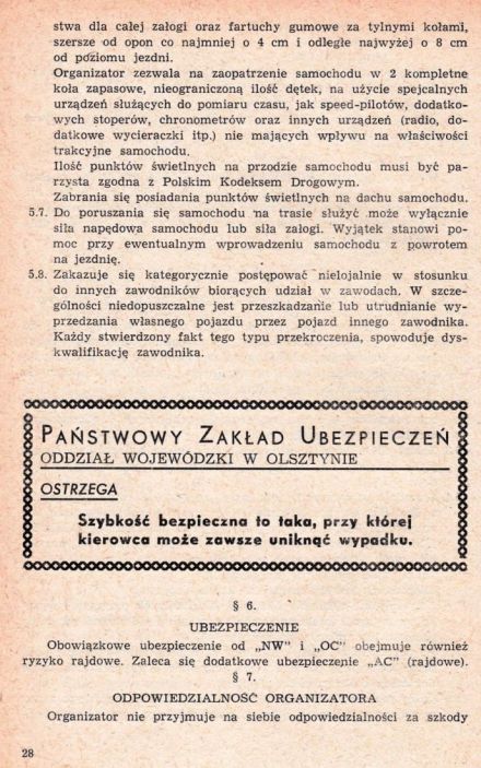 Rajd 1001 Jezior - 1969r.