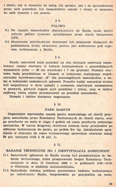 Rajd 1001 Jezior - 1969r.